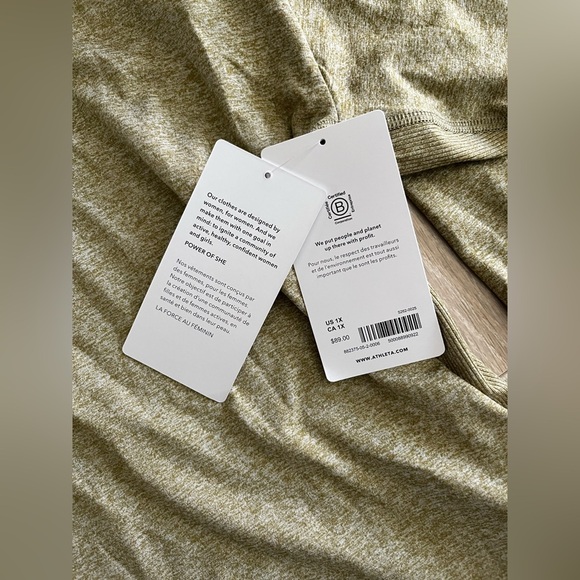 NWT Athleta Women’s Uptempo II Hoodie Sweatshirt Tapestry Gold Heather - Size 1X - Picture 4 of 9